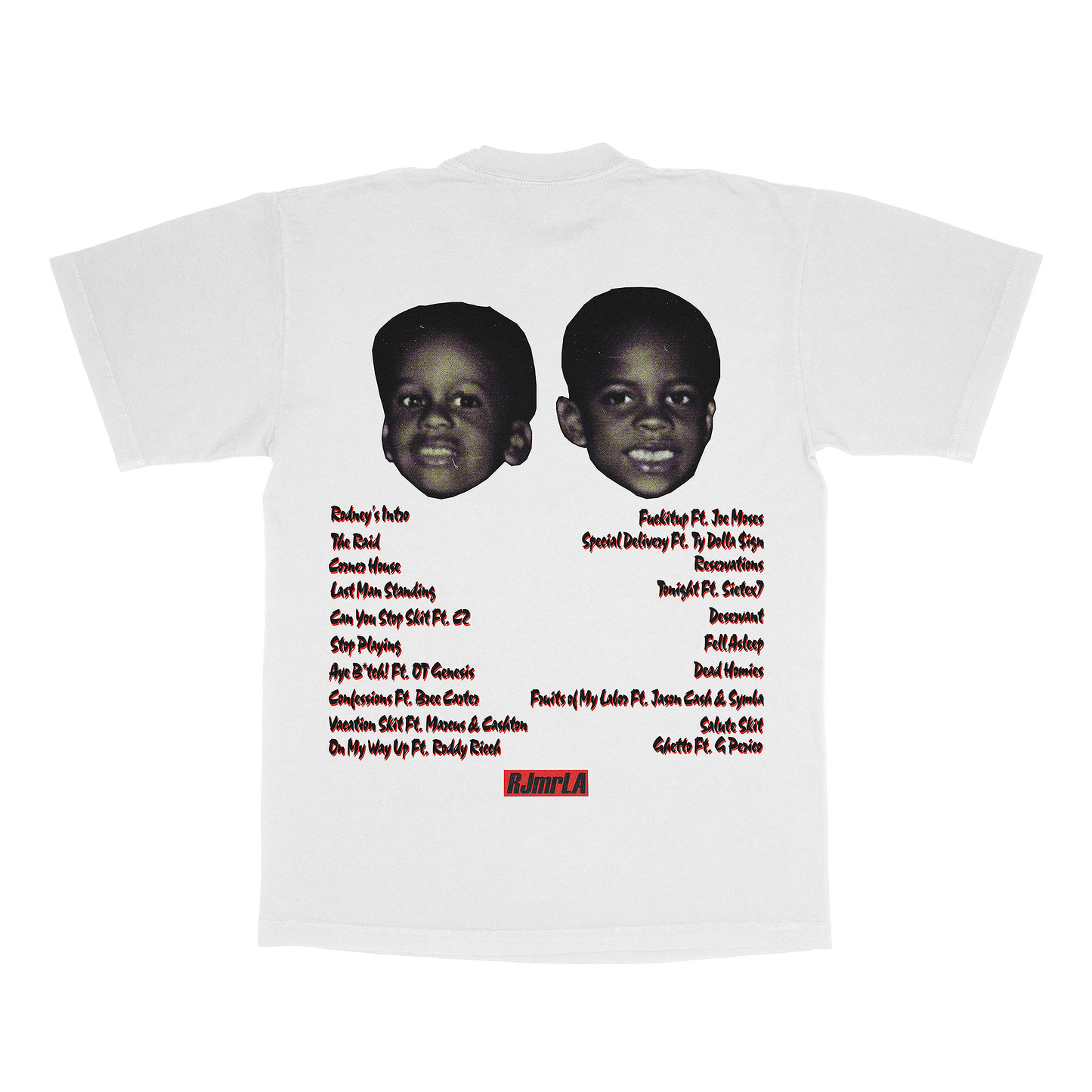 RODNEY BROWN JR ALBUM COVER TEE (TRACKLIST) // WHITE